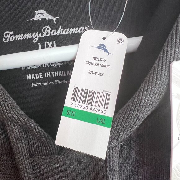 NWT Tommy Bahama Costa Hoodie Poncho Gray Size L/XL NEW - Picture 8 of 10